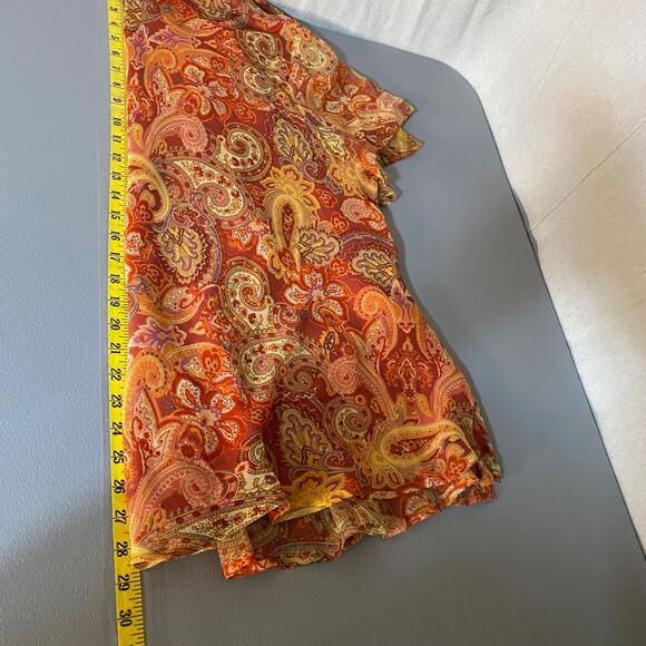 Vintage New York Co Womens 100% Silk Babydoll Top Size 3X Fairy Lace Trim Mesh - Picture 10 of 11